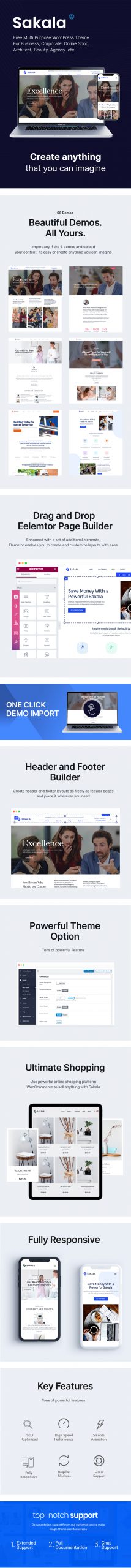 Multi-Purpose Free WordPress Theme – Sakala